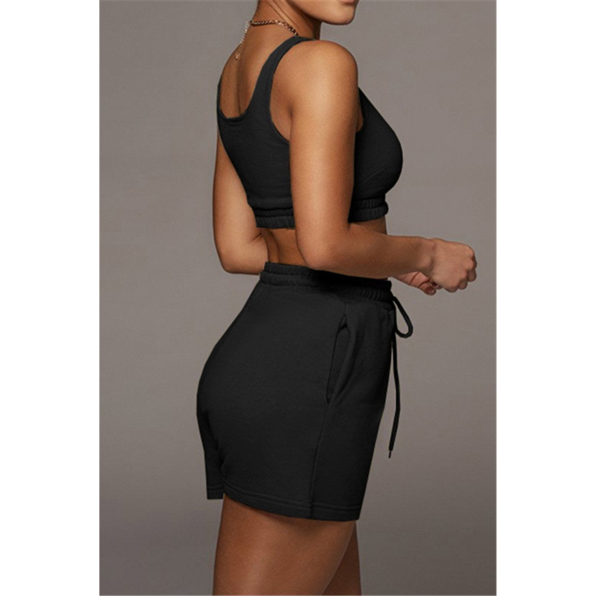 NORI CLASSIC JOGGER SHORT SET (BLACK)