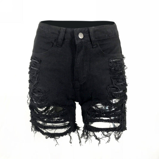 DENIM SHORTS (BLACK)
