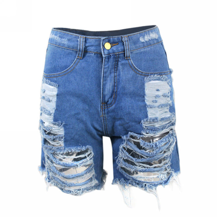 DENIM SHORTS (DARK BLUE)