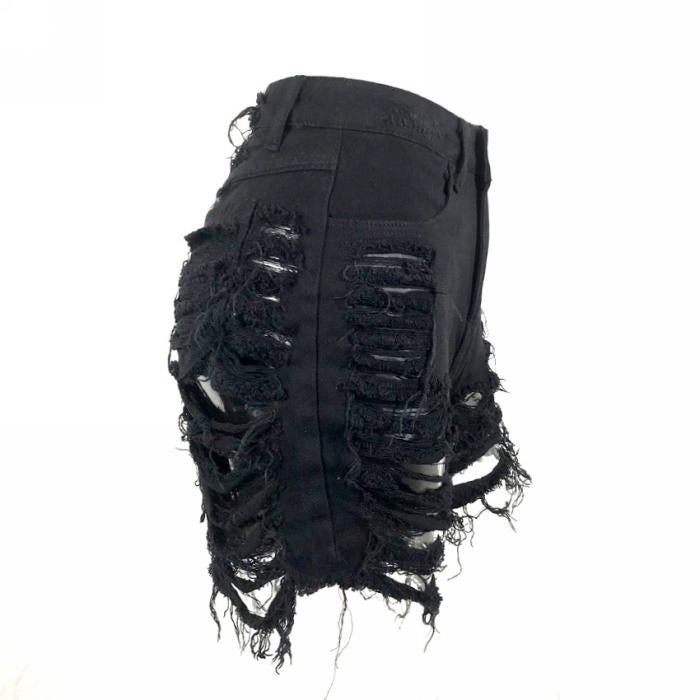 DENIM SHORTS (BLACK)