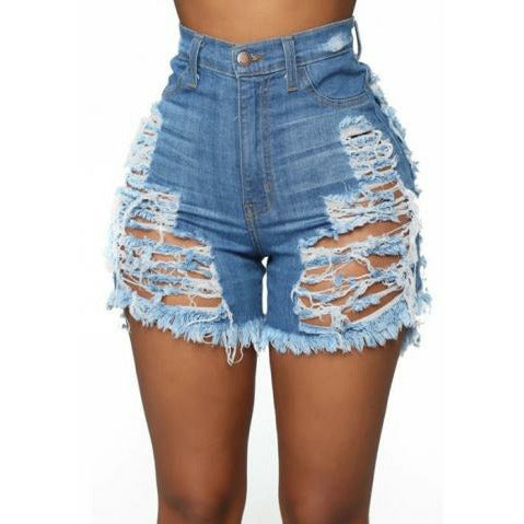 DENIM SHORTS (DARK BLUE)