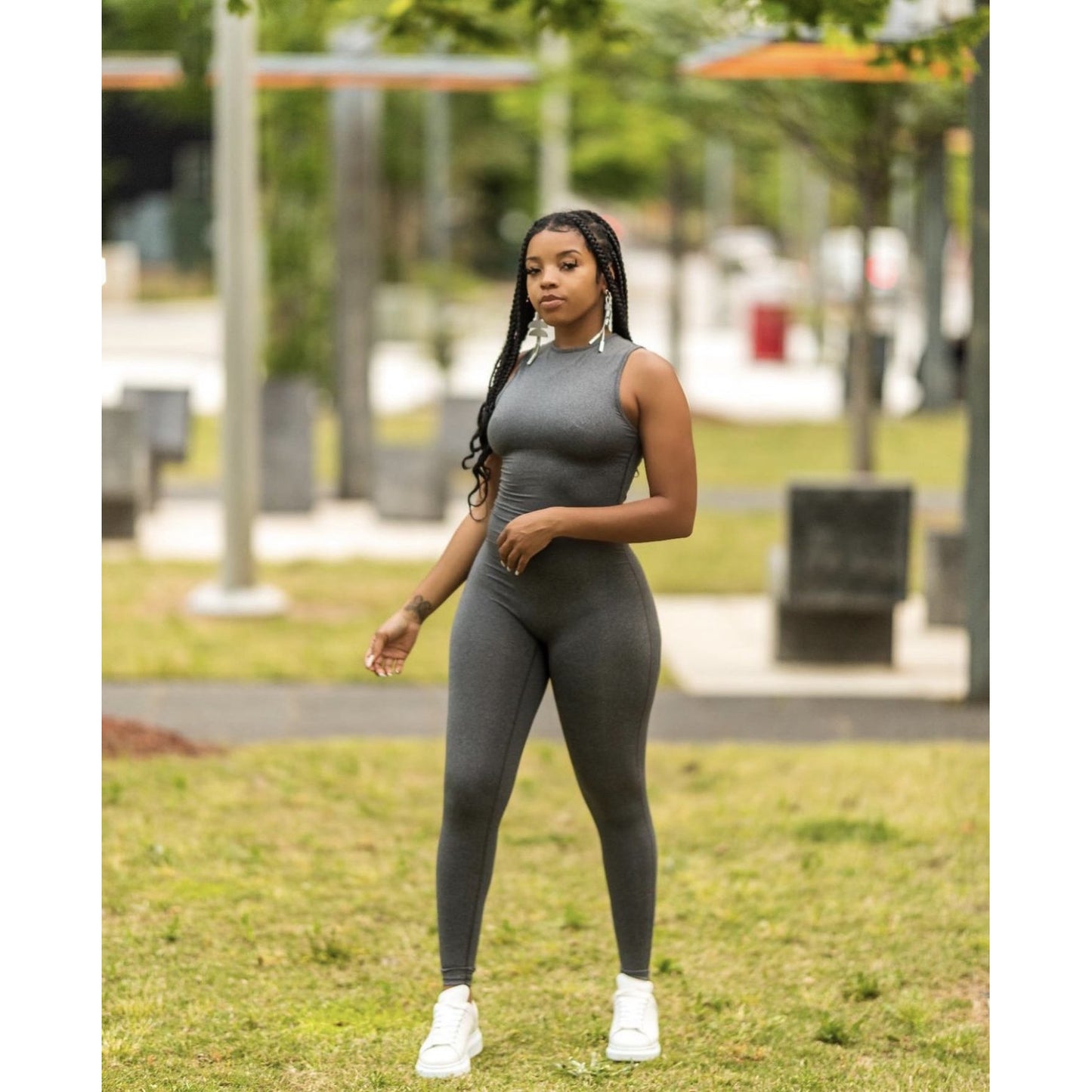 BASIC JUMPSUIT (GREY)