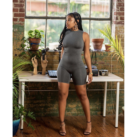 BASIC ROMPER (GREY)