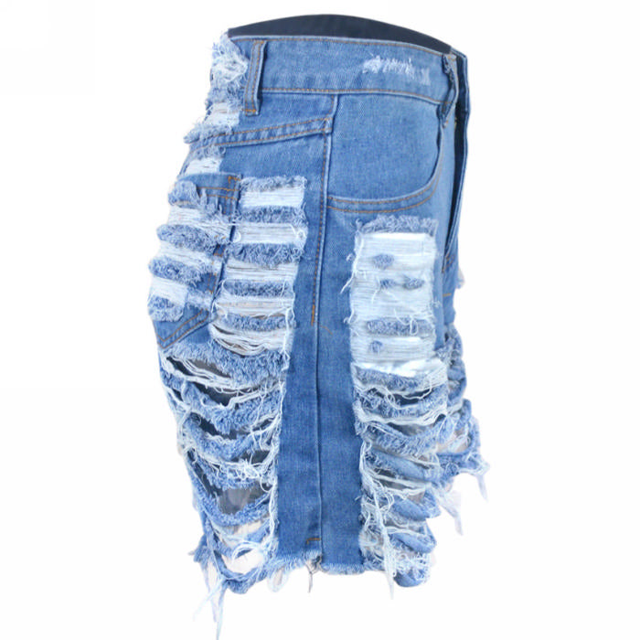 DENIM SHORTS (DARK BLUE)
