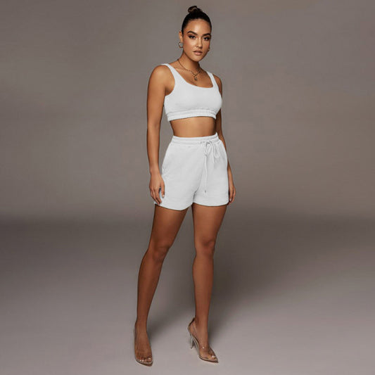 NORI CLASSIC JOGGER SHORT SET (WHITE)