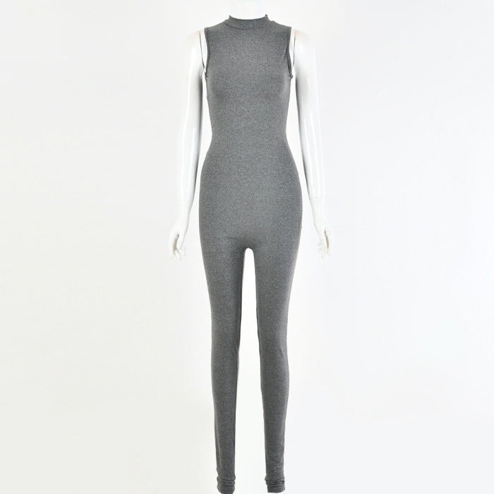 BASIC JUMPSUIT (GREY)