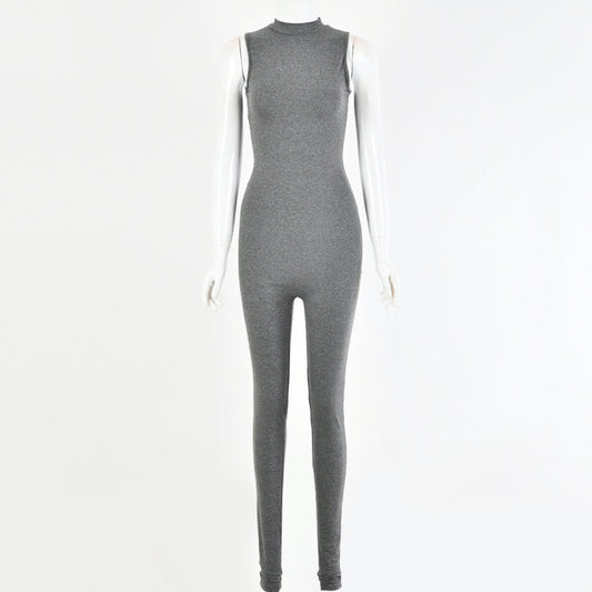 BASIC JUMPSUIT (GREY)