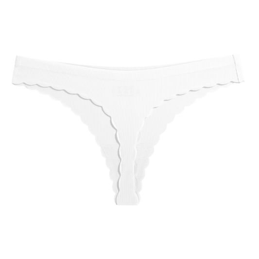 BASSIC SOLID SEEMLESS G-STRING (WHITE)